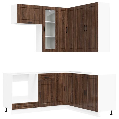 Кухненски единица PORTO 8 pcs Кафяв дъб Инженерна дървесина