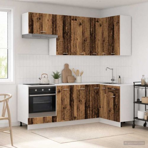 Кухненски единица LYON 8 pcs Старо дърво Инженерна дървесина