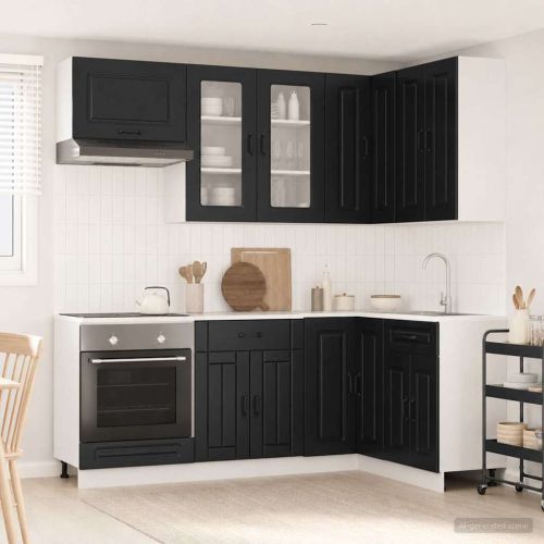 Кухненски единица KALMAR 8 pcs Черно Инженерна дървесина