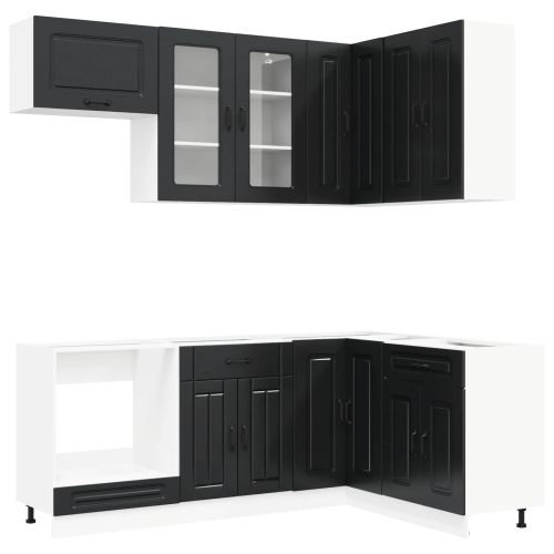 Кухненски единица KALMAR 8 pcs Черно Инженерна дървесина
