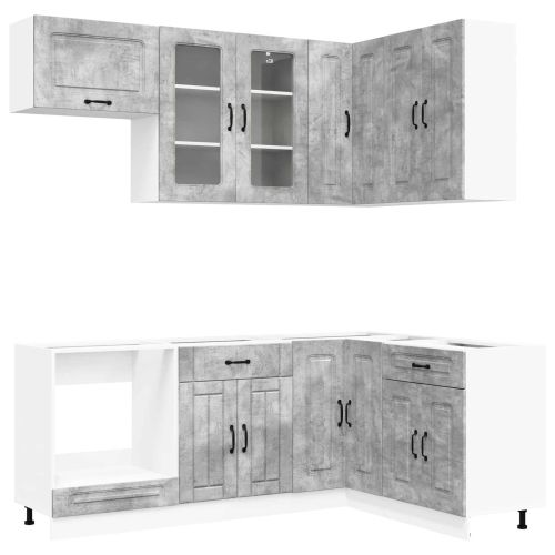Кухненски единица KALMAR 8 pcs Бетонно сиво Инженерна дървесина