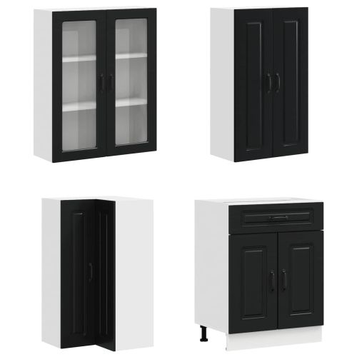 Кухненски единица KALMAR 8 pcs Черно Инженерна дървесина