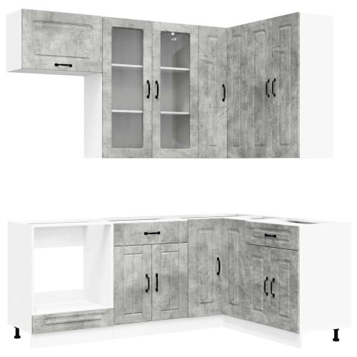 Кухненски единица KALMAR 8 pcs Бетонно сиво Инженерна дървесина