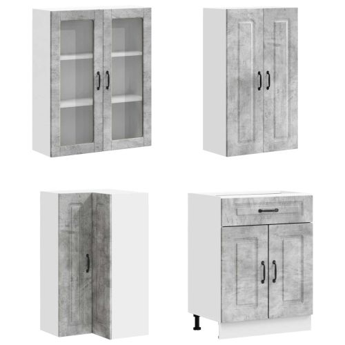 Кухненски единица KALMAR 8 pcs Бетонно сиво Инженерна дървесина