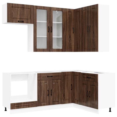 Кухненски единица KALMAR 8 pcs Кафяв дъб Инженерна дървесина
