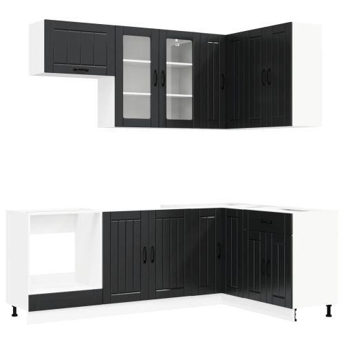 Кухненски единица LUCCA 8 pcs Черно Инженерна дървесина