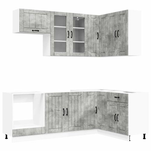 Кухненски единица LUCCA 8 pcs Бетонно сиво Инженерна дървесина