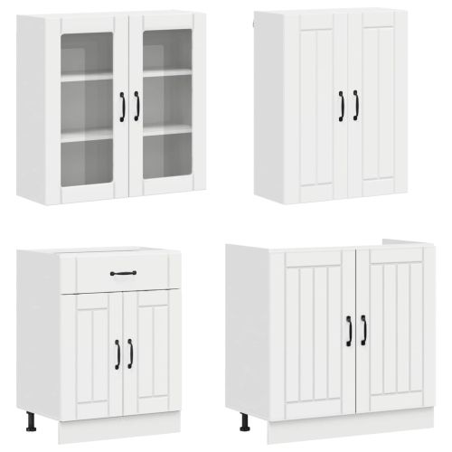 Кухненски единица LUCCA 8 pcs Бял гланц Инженерна дървесина