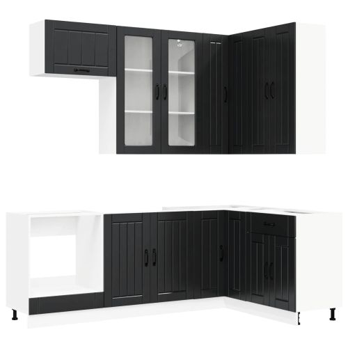 Кухненски единица LUCCA 8 pcs Черно Инженерна дървесина