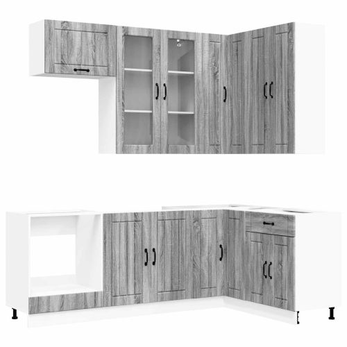 Кухненски единица LUCCA 8 pcs Сив Сонома Инженерна дървесина