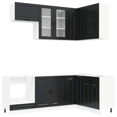 Кухненски единица PORTO 8 pcs Черно Инженерна дървесина