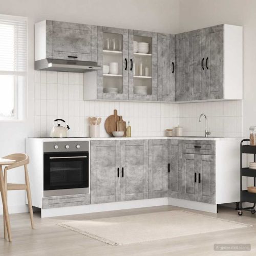 Кухненски единица PORTO 8 pcs Бетонно сиво Инженерна дървесина