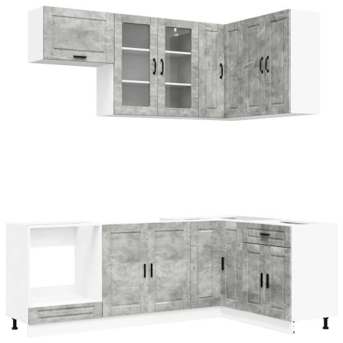 Кухненски единица PORTO 8 pcs Бетонно сиво Инженерна дървесина