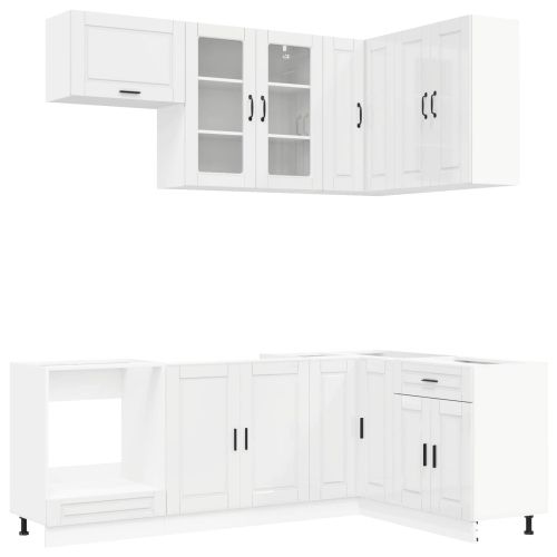 Кухненски единица PORTO 8 pcs Бял гланц Инженерна дървесина