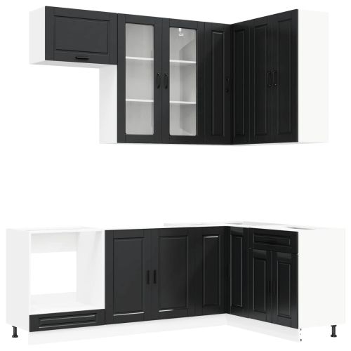 Кухненски единица PORTO 8 pcs Черно Инженерна дървесина