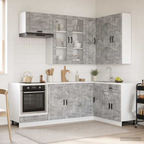Кухненски единица PORTO 8 pcs Бетонно сиво Инженерна дървесина