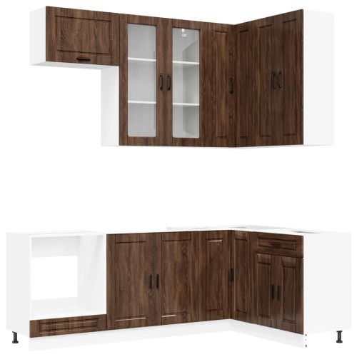 Кухненски единица PORTO 8 pcs Кафяв дъб Инженерна дървесина