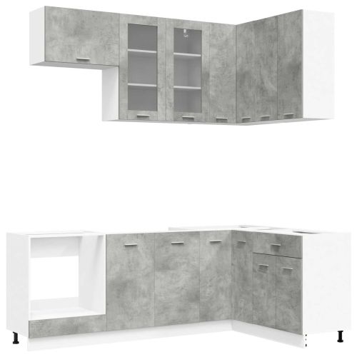 Кухненски единица LYON 8 pcs Бетонно сиво Инженерна дървесина