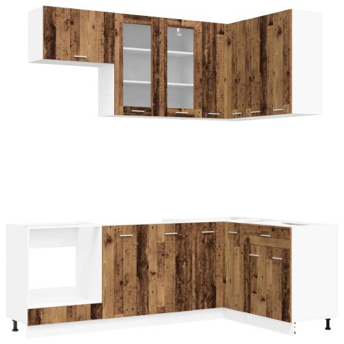 Кухненски единица LYON 8 pcs Старо дърво Инженерна дървесина