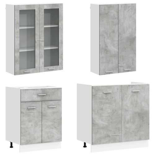 Кухненски единица LYON 8 pcs Бетонно сиво Инженерна дървесина