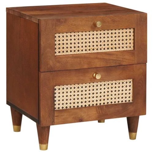 Нощен шкаф с чекмедже 2 pcs Кафяво 40 x 33,5 x 46 см
