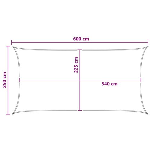 Слънцезащитен плат 2,5 x 6 м HDPE Правоъгълна Светло зелено
