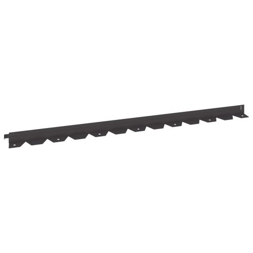 Ограда за трева 20 pcs 102 x 4 x 4 см Стомана Черно