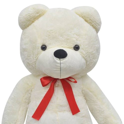 Плюшена играчка мече, бяла, 242 см