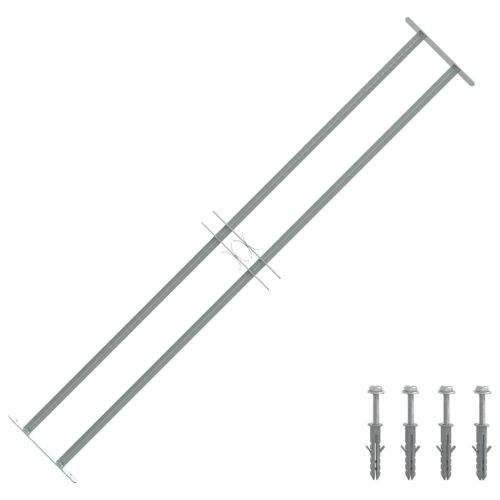 Решетки за прозорци 1000-1500 mm Поцинкована стомана Сребристо