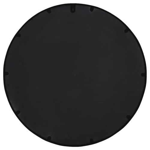 Градинско огледало черно 40x4 см желязо кръгло за открито