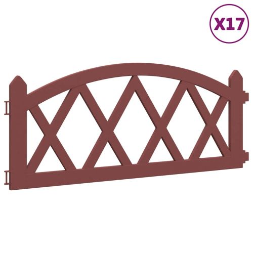 Кантове за тревни площи, 17 бр, червени, 10 м, PP