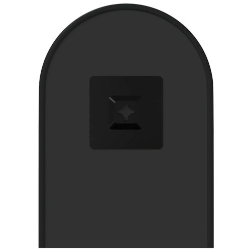 Стенно огледало черно 40x15 см овално