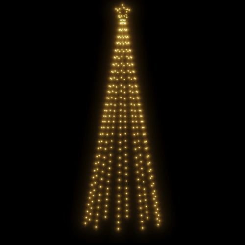 Коледна елха с шип, топло бяло, 310 LED, 300 см