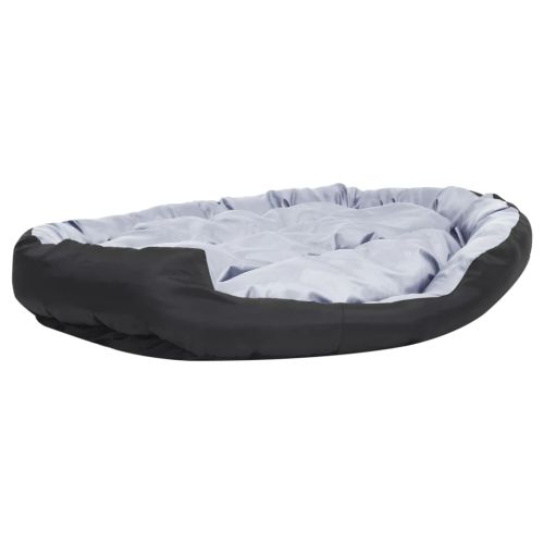 Реверсивно и миещо се кучешко легло, сиво-черно, 150x120x25 см