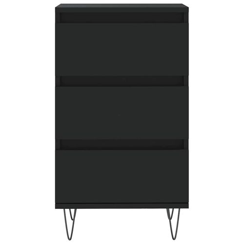 Бюфет черен 40x35x70 см инженерно дърво