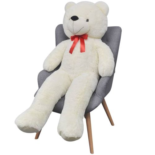 Мека плюшена играчка мече XXL бяло 135 см