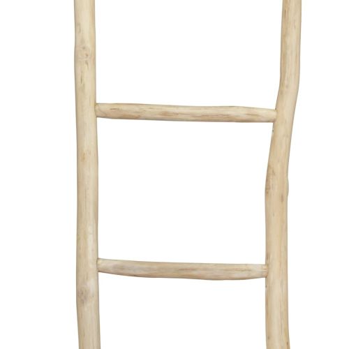 Стълба за кърпи, 5 стъпала, тиково дърво, 45x150 cм, натурална