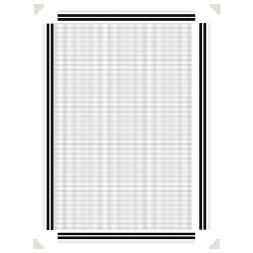 Магнитна мрежа против насекоми за прозорци, бяла, 80x120 см