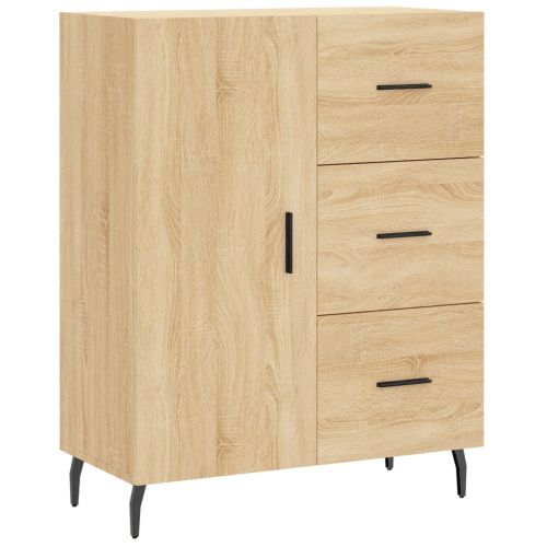 Сайдборд, дъб сонома, 69,5x34x90 см, инженерно дърво