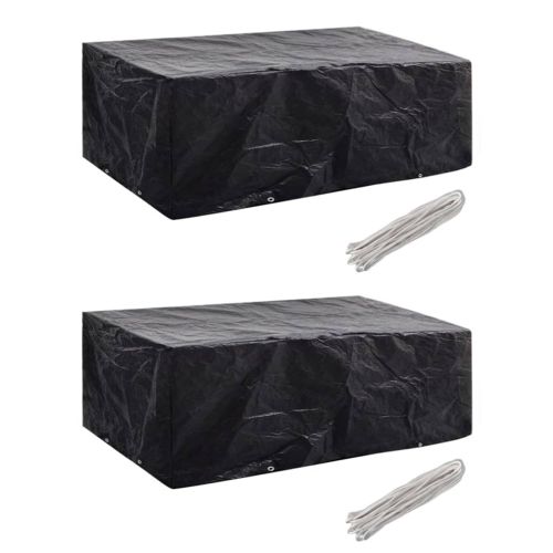 Покривала за градински мебели 2 бр 8 капси 200x160x70 см