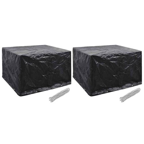 Покривала за градински мебели 2 бр 8 капси 135x135x90 см