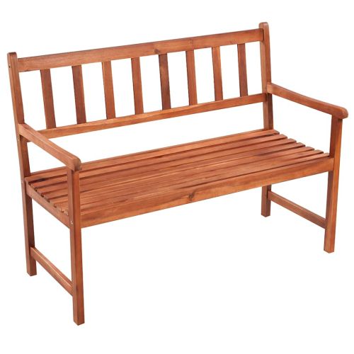 Градинска пейка с възглавница, 120 cм, акация масив