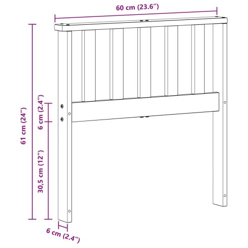 Модул с подлакътници 2 бр. Бяло 60 x 6 x 61 см