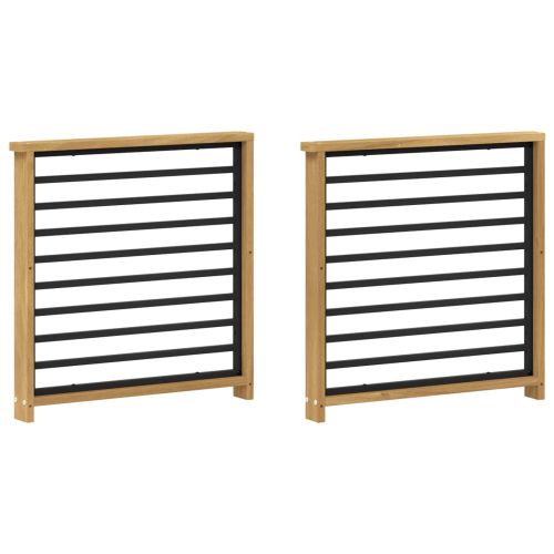 Модул с подлакътници 2 бр. Бяло 60 x 6 x 61 см