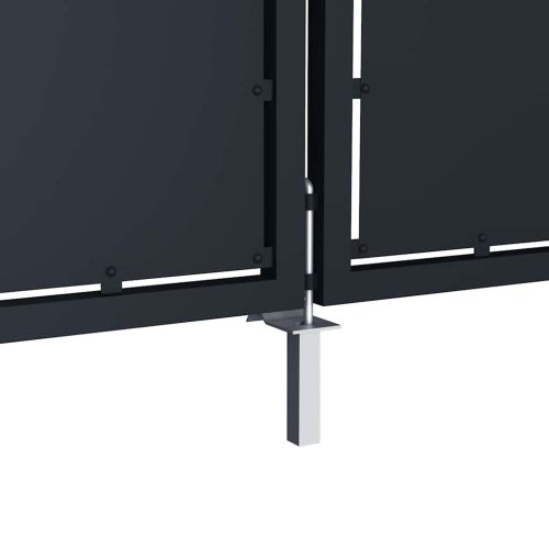 Градинска порта от стомана 300x125 см, антрацит