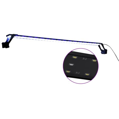 LED лампа за аквариум със скоби, 115-130 см, синьо и бяло