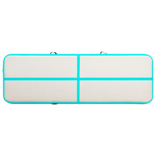 Надуваем дюшек за гимнастика с помпа, 500x100x15 см, PVC, зелен