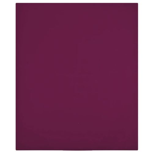 Чаршафи с ластик, 2 бр, бордо, 100x200 см, памук