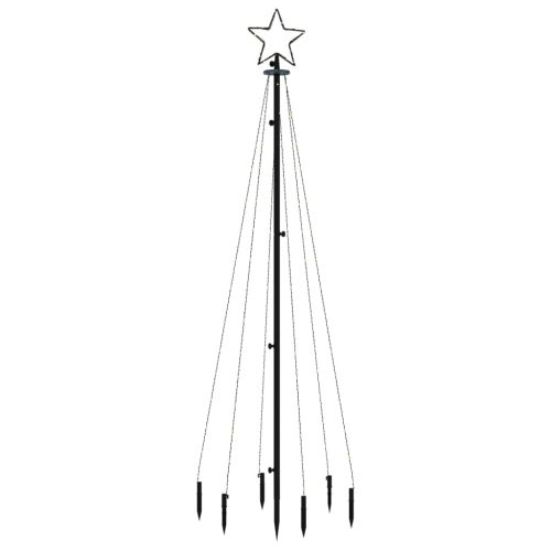 Коледна елха с шип, студено бяло, 108 LED, 180 см