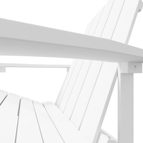 Градински стол Adirondack с табуретка, HDPE, бял